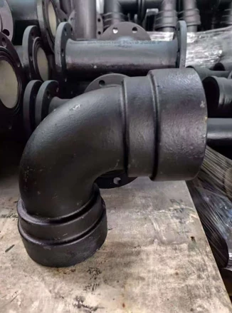 Cotovelo de soquete duplo de ferro dúctil de 90 graus